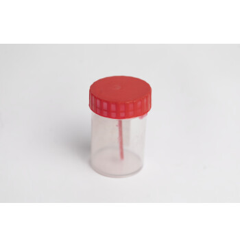 غطاء للمواد الحيوية مع ملعقة، غير معقم، قابل للتصرف 60 مل urine
