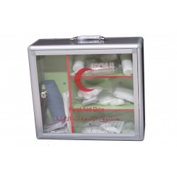 صندوق إسعافات أولية متوسط ​​الحجم من الألومنيوم