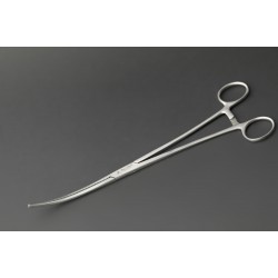 Curved steel hemostatic forceps  13